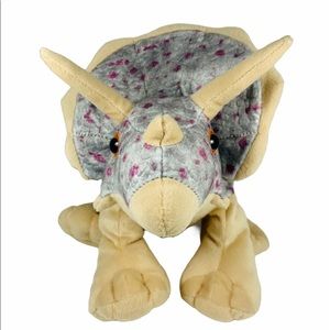 Triceratops Plush Grey and Purple